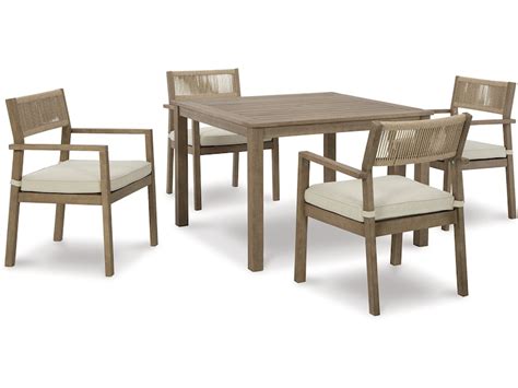 Ashley Aria Plains 5 Piece Outdoor Dining Package Pkg013829 Portland Or Key Home Furnishings