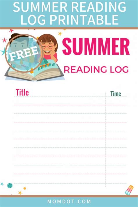 Summer Reading Log Free Printable Summer Reading Log Reading Log