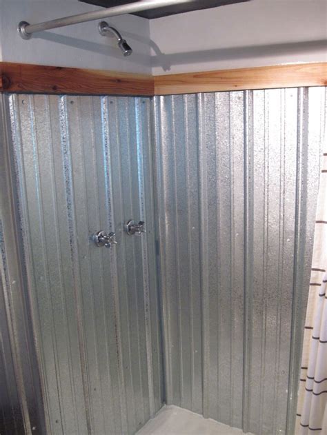 Pin By Gary Duncan On Corrugated And Galvanized Shower Surround
