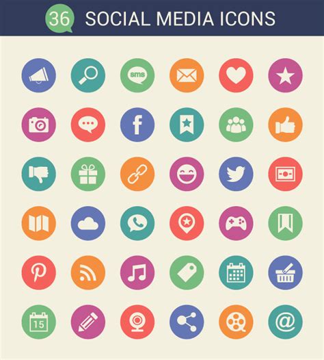Icono de redes sociales simple estilo retro. Iconos de redes sociales en vector, png o psd - recursos ...