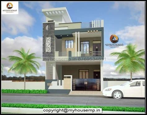 Simple Normal House Front Elevation Designs With Double Story