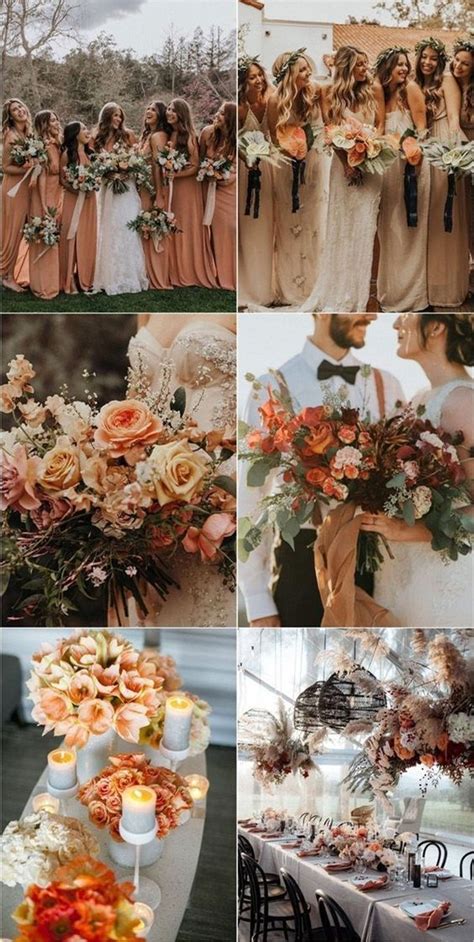 Top 9 Fall Wedding Color Schemes for 2019—burnt orange and rust wedding