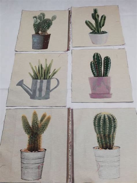 Tessuti tendaggi per realizzare tende di ogni tipo. Catawiki, pagina di aste on line Prestigiosi arazzi di tessuto gobelin cactus - misto cotone # ...