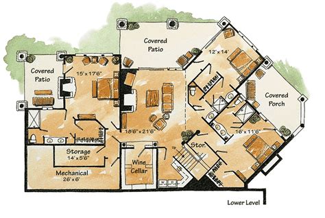 5 Bed Mountain Home Plan With Finished Walkout Basement 11566kn