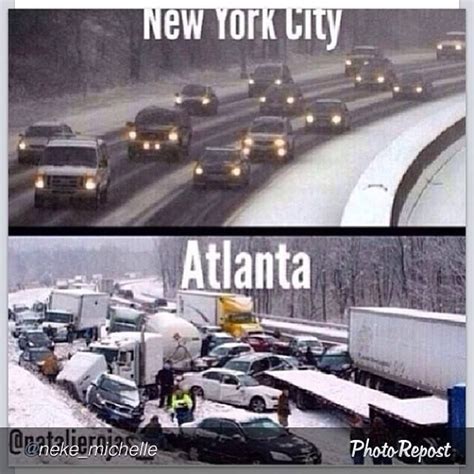 Atlanta The Butt Of National Jokes And Memes After Snowstorm Response