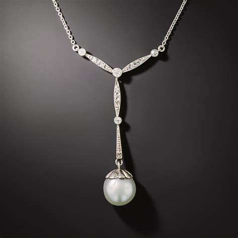 Edwardian Pearl And Diamond Necklace