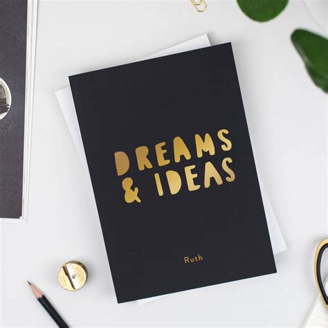 Dreams And Ideas Personalised Notebook By Old English Company