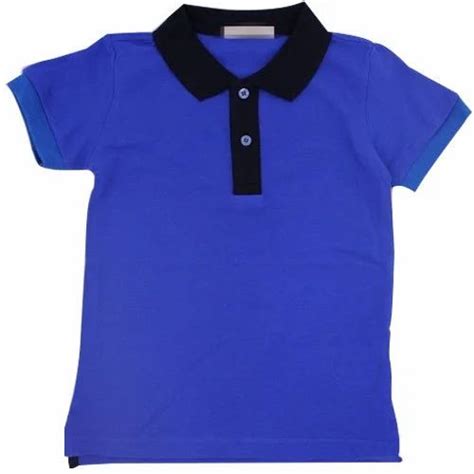 Royal Blue And Cotton Kids School Uniform T Shirt At Rs 160piece In