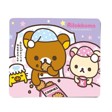 Kawaii Rilakkuma Mouse Pad With Teddy Bears Rainbow Cabin