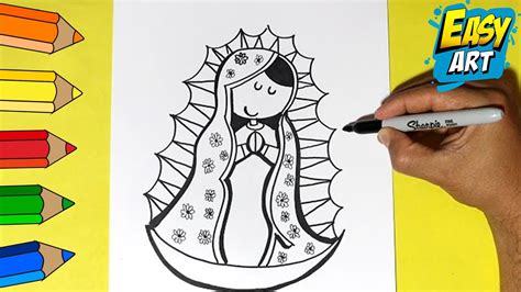 Como Dibujar La Virgen De Guadalupe How To Draw A Virgin Of Guadalupe