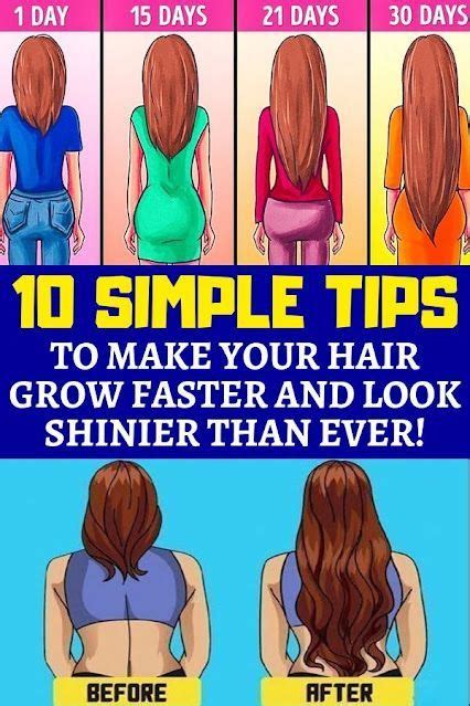 10 Simple Tips To Make Your Hair Grow Faster And Look Shinier Than Ever Grow Hair Faster Make
