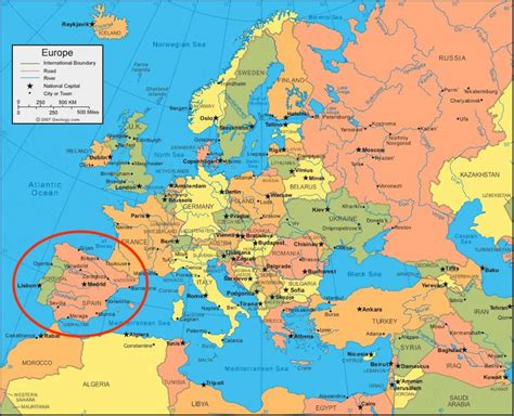 Espanha Mapa Da Europa Mapa De Espanha E Da Europa Europa Do Sul