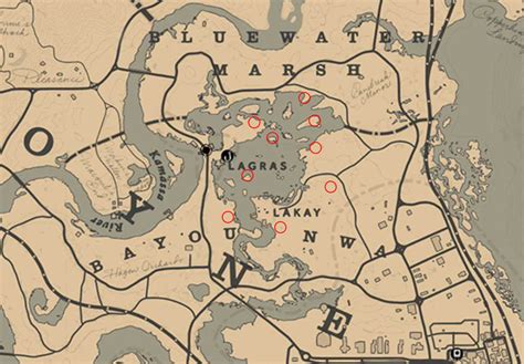 Find the two most easterly dots from the lake. Exotics | Red Dead Redemption 2 Wiki