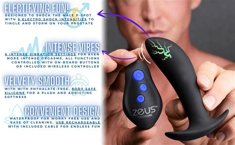 Zeus Electrosex 64x Pro Shocker Vibrating And E Stim Prostate Plug Shocking Butt