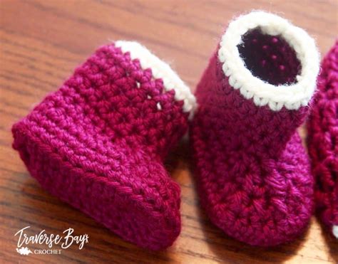 50 Min Crochet Baby Booties Traversebaycrochet Com