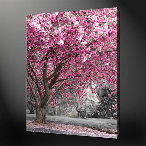 Pink Blossom Premium Modern Canvas Picture Wall Art Modern Design Free Uk Pandp Pinturas De Arte