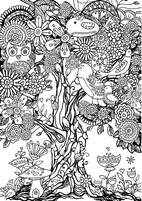 Gorgeous Tree Colour Of Calm Dover Coloring Pages Detailed Coloring