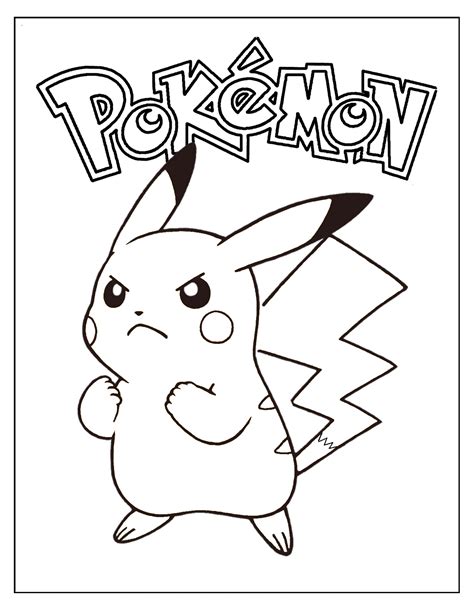 Free pokemon advanced coloring page. pikachu coloring page | Manualidades