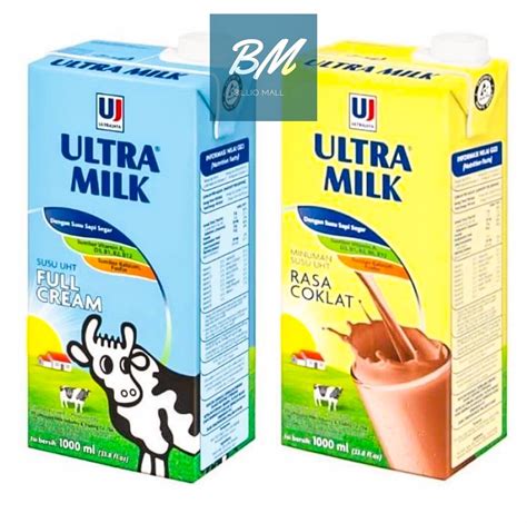 Susu Ultra 1 Liter Susu Uht Susu Ultra Milk 1000 Ml Full Cream Coklat