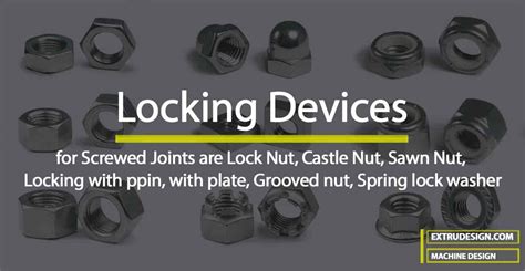 Locking Devices For Screwed Joints Extrudesign