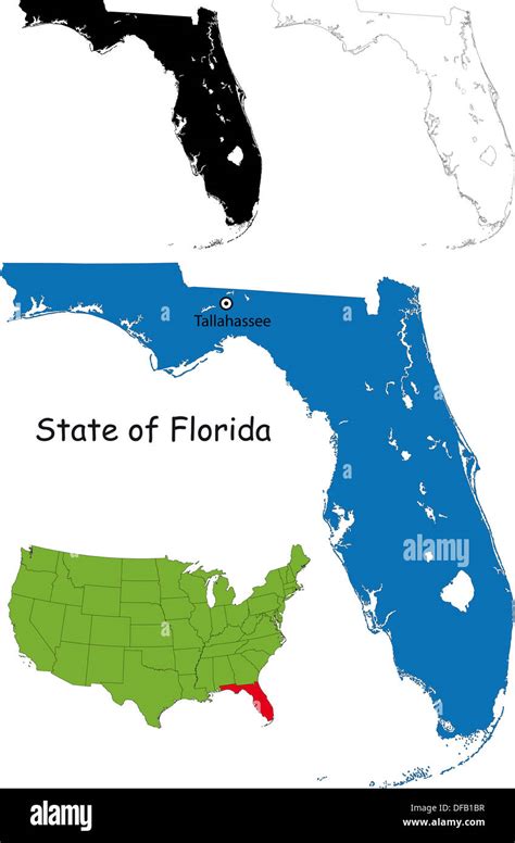 Vector Mapa De Florida Fotografías E Imágenes De Alta Resolución Alamy