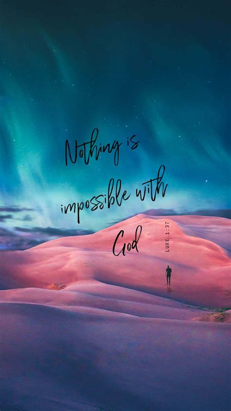 For With God Nothing Shall Be Impossible Luke 137 Kjv Bible