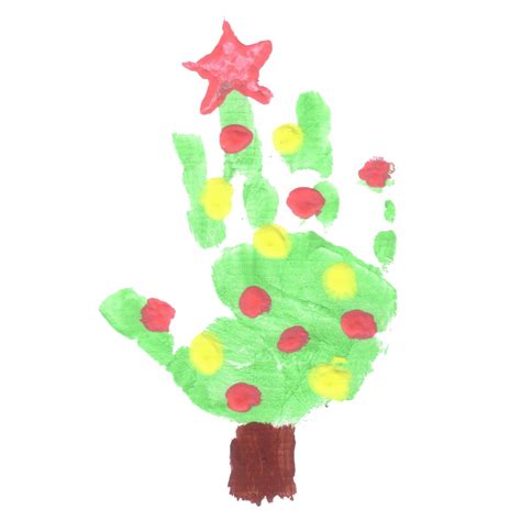Card For The Aunts And Uncles Handprint Christmas Cards Preschool