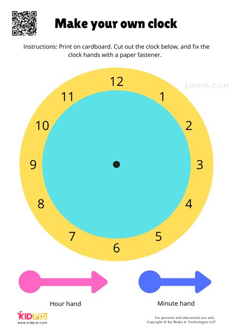 Make Your Own Clock Printables For Kids Kidpid