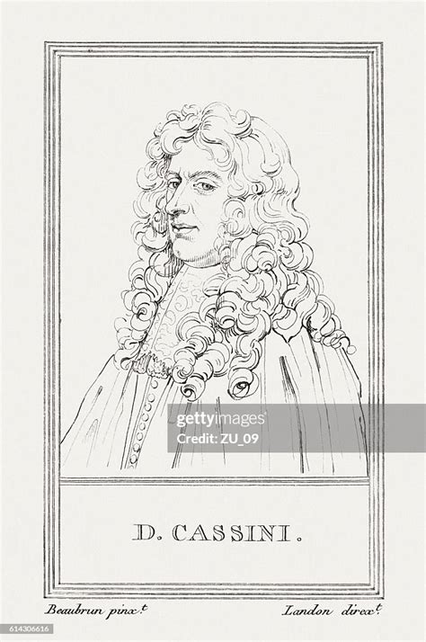 Giovanni Domenico Cassini Italian Scientist Copper Engraving Published 1805 High Res Vector