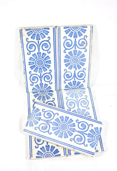 Vintage Decorative Ceramic Border Tile Set Wall Tiles Trim Etsy