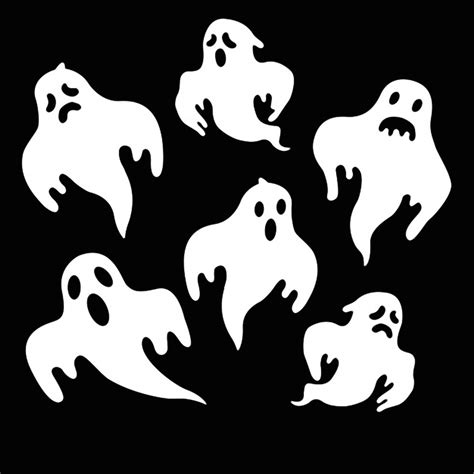 Ghost Halloween Decal Stickers Set Of 6 Etsy