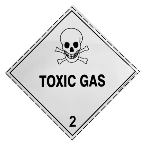 Toxic Gas Hazard Placard
