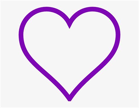 Flower Shape Purple Clip Art Purple Heart Outline Free Transparent