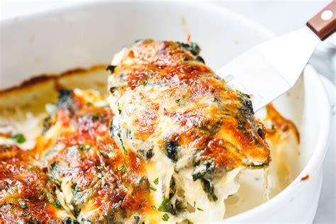 No dry, flavorless chicken here—you'll want to make everything from crispy cutlets to flavorful soups. Creamy And Delicious: Spinach Chicken Casserole with Mozzarella and Cream Cheese - Women Daily ...