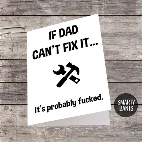 Dad Funny Rude Birthday Father S Day Card If Dad
