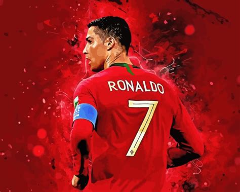 Portuguese Player Cristiano Ronaldo Paint By Numbers Canvas Paint By