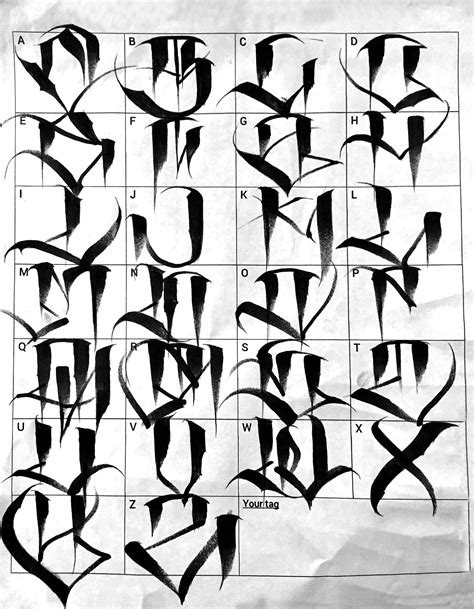 Tattoo Fonts Alphabet Tattoo Lettering Fonts Graffiti Lettering Fonts