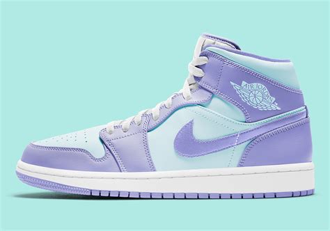 Air Jordan 1 Mid Purple Aqua 554724 500