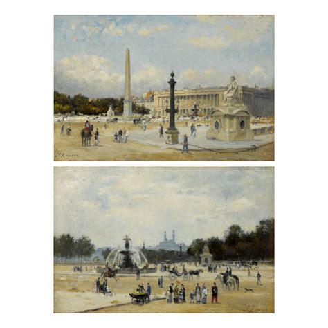 Stanislas LÉpine La Place De La Concorde A Pair 19th Century