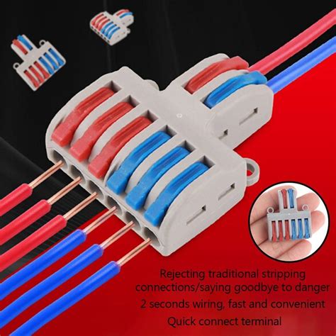 Spring Lever Terminal Block Electrical Cable Clamp Wire Connector Quick Splice Wire Connectors