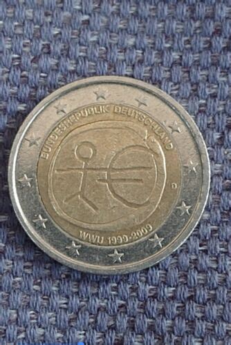 Seltene Zwei Euro Münze Wwu 1999 2009 Deutschland „strichmännchen“ Ebay