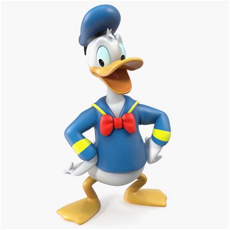 Standing Donald Duck Character 3d Model 99 3ds Blend C4d Fbx