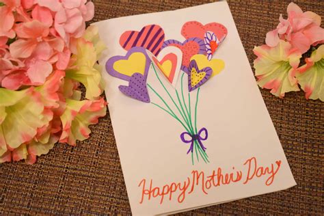 heart bouquet homemade mother s day card far from normal