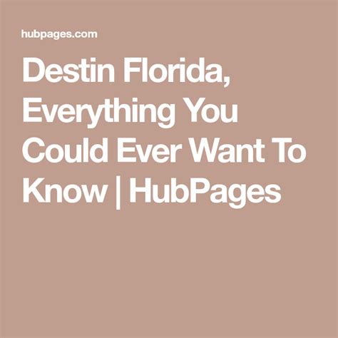 Destin Florida Everything You Could Ever Want To Know Destin Florida