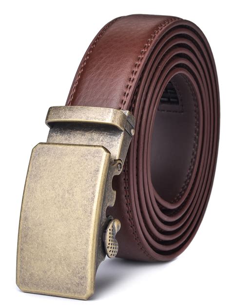 Xhtang Xhtang Mens Genuine Leather Ratchet Dress Belt With Automatic