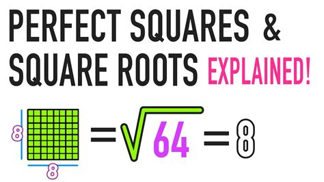 What Is A Square Root And A Perfect Square Youtube