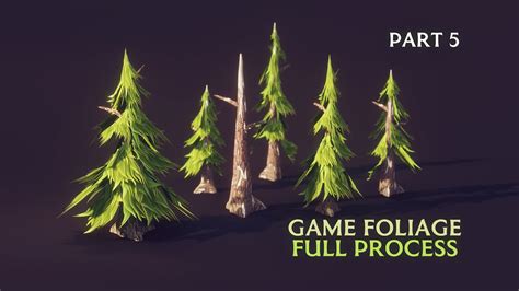 3d Foliage For Games Texturing Game Ready Lowpoly Pine Tree Substance