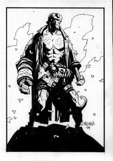 Mike Mignola Hellboy Sketch Card Comic Book Artists Comic Book