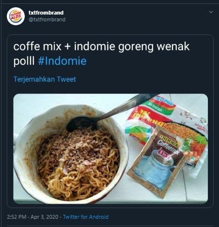 Sudah jadi favorit banyak umat dong ya, termasuk saya. Viral Indomie Goreng Campur Coffeemix, Apa Pendapatmu ...