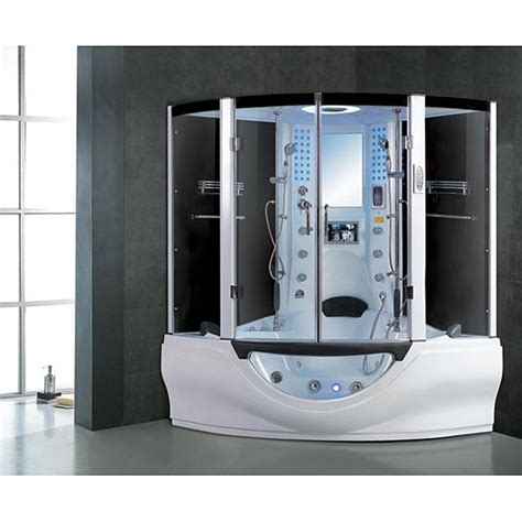 Same old fit right drain tub package with sliding tub/shower combination steam shower and jetted tubs. Gemini Steam Shower Jacuzzi Whirlpool Tub Combo - 13067263 ...